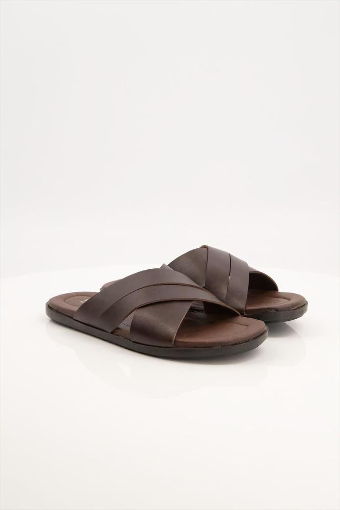 Brown Leather Slippers