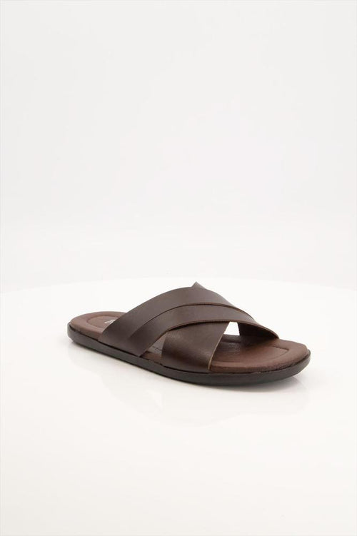 Brown Leather Slippers